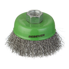 Корщетка для УШМ и УПМ Debever мягкая чашеобразная d65 мм М14 сталь - фото 1