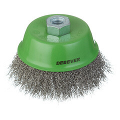 Корщетка для УШМ и УПМ Debever мягкая чашеобразная d100 мм М14 сталь - фото 1