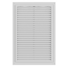 Изображение товара Решетка вентиляционная пластиковая приточно-вытяжная НашВент 205х300 мм с сеткой белая