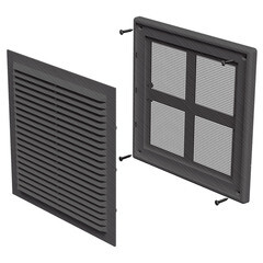 Изображение товара Решетка вентиляционная пластиковая приточно-вытяжная НашВент 204х204 мм с сеткой кварц