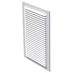 Изображение товара Решетка вентиляционная пластиковая приточно-вытяжная НашВент 182х251 мм с сеткой белая