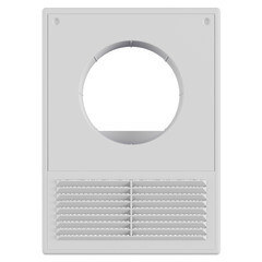 Изображение товара Площадка торцевая НашВент с решеткой с фланцем d100 мм пластиковая 180х250 мм