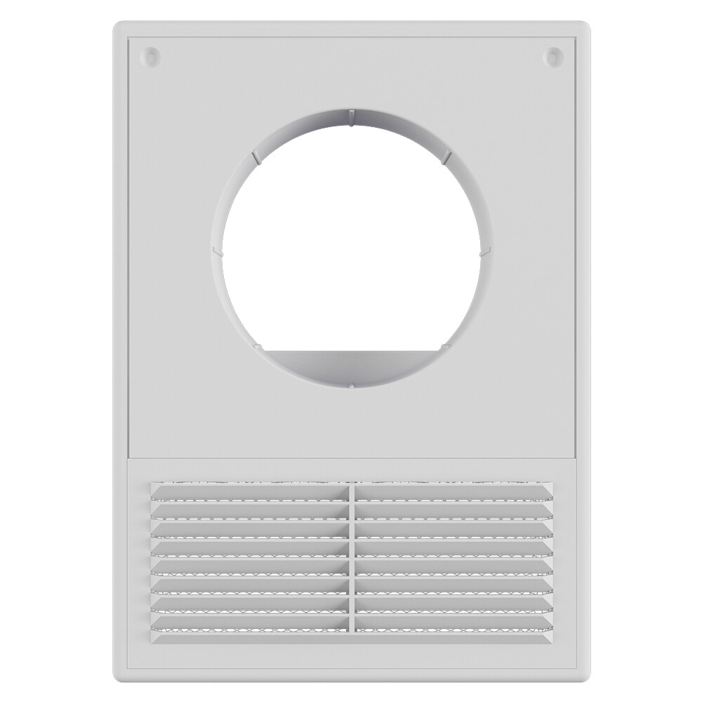 Изображение товара Площадка торцевая НашВент с решеткой и фланцем d100 мм из пластика