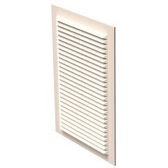 Решетка вентиляционная пластиковая приточно-вытяжная НашВент 192х192 мм с сеткой слоновая кость