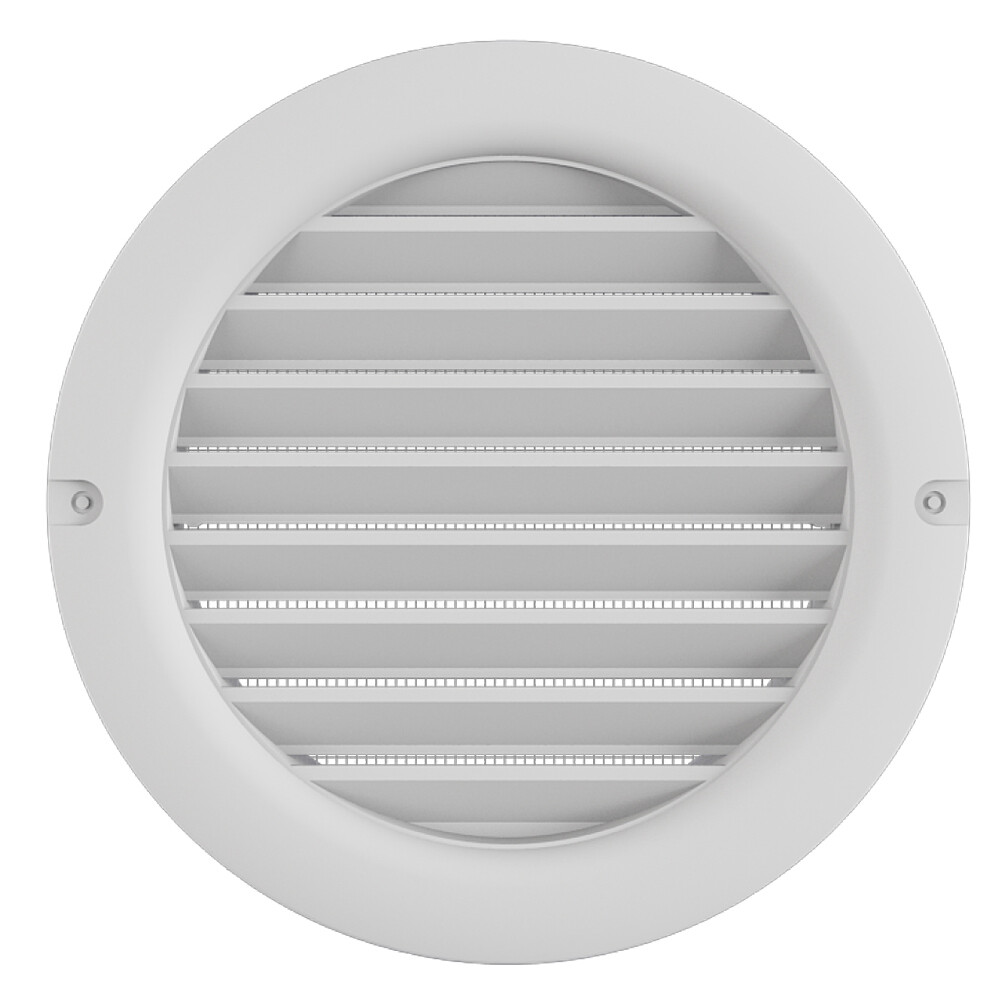 Изображение товара Пластиковая вентиляционная решетка d100 мм с сеткой белая НашВент