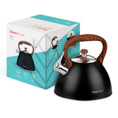 Чайник со свистком нержавеющая сталь Master House Marco 2,6 л черный - фото 3