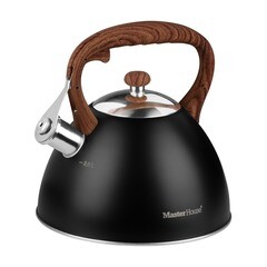 Чайник со свистком нержавеющая сталь Master House Marco 2,6 л черный - фото 1