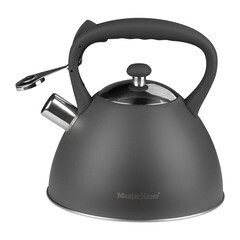 Чайник со свистком нержавеющая сталь Master House Marco 2,6 л серый - фото 3