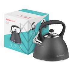 Чайник со свистком нержавеющая сталь Master House Marco 2,6 л серый - фото 2