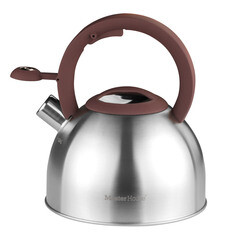 Чайник со свистком нержавеющая сталь Master House Antonio 2,4 л шоколад - фото 2