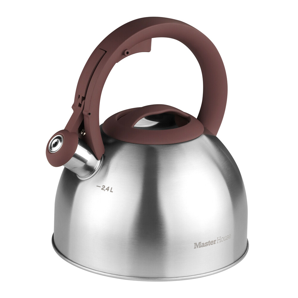 Чайник со свистком нержавеющая сталь Master House Antonio 2,4 л шоколад