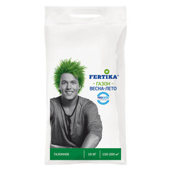 Удобрение минеральное сухое гранулированное Тукосмесь Газонное Весна-Лето Fertika 10 кг - фото 1