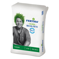 Удобрение минеральное сухое гранулированное Газонное Весна-Лето Fertika 25 кг