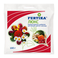 Изображение товара Удобрение минеральное сухое универсальное гранулированное Люкс Fertika 100 г