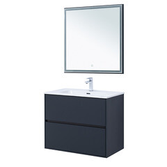 Тумба под раковину Lavelly Cube 80 см подвесная графит матовый (00316639) - фото 10