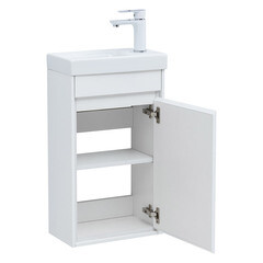 Тумба под раковину Lavelly Cube 40 см подвесная белый глянец (00316621) - фото 7