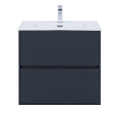 Тумба под раковину Lavelly Cube 71 см подвесная графит матовый (00316631) - фото 11