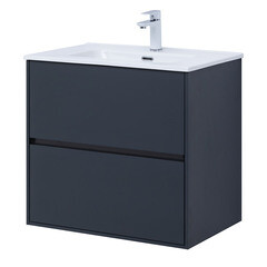 Тумба под раковину Lavelly Cube 71 см подвесная графит матовый (00316631) - фото 9