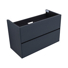 Тумба под раковину Lavelly Cube 100 см подвесная графит матовый (00316660) - фото 8
