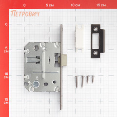 Замок врезной Fuaro Plastic P72-50 для межкомнатной двери под фиксатор графит - фото 4