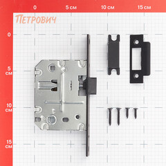 Замок врезной Fuaro Plastic P72-50 для межкомнатной двери под фиксатор черный - фото 3