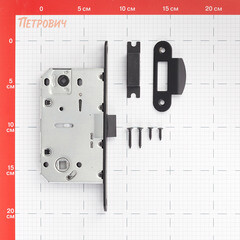 Замок врезной Fuaro Plastic P96WC-50 для межкомнатной двери под фиксатор черный - фото 2