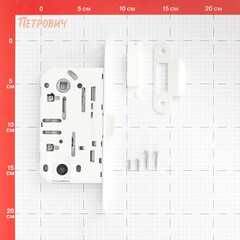 Замок врезной Fuaro Plastic P96WC-50 для межкомнатной двери под фиксатор белый - фото 3