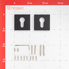 Ключевина Lavelly тонкая квадратная розетка черная (990337) - фото 2