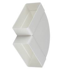 Колено горизонтальное пластиковое для плоских воздуховодов 55х110 мм 90°