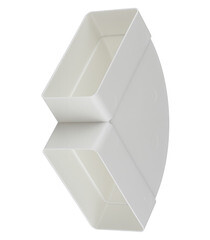 Изображение товара Колено горизонтальное пластиковое для плоских воздуховодов 55х110 мм 90°