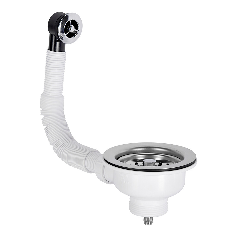 Изображение товара Выпуск для мойки McAlpine 3 1/2 с переливом хром (OFR2-113S)