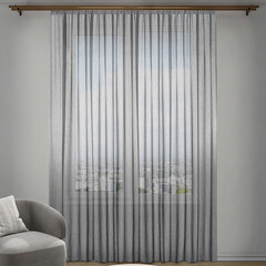 Изображение товара Тюль вуаль серый 300х280 см Decofest Прима (153.726)