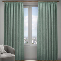 Штора шенилл мятная 200х280 см Decofest Сола (153.741) - фото 1