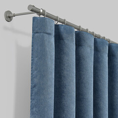 Штора шенилл синяя 200х280 см Decofest Сола (153.744) - фото 4