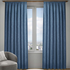 Штора шенилл синяя 200х280 см Decofest Сола (153.744) - фото 1