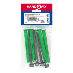 Дюбель фасадный для легкого бетона Hard-Fix с шурупом шестигранная головка 10х100 мм коррозионностойкий (4 шт.) - фото 3