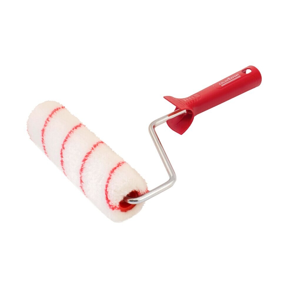 Валик полиакрил 180 мм d40 мм ворс 12 мм для водной основы с ручкой Color Expert