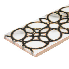 Изображение товара Плитка бордюр Unitile Фиеста белая 400x75x8 мм