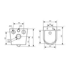 Унитаз подвесной Lavelly Notic безободковый с сиденьем дюропласт микролифт смыв торнадо (1039459) - фото 5