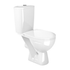 Унитаз-компакт Gesso Фобос Home De Luxe с горизонтальным выпуском с сиденьем полипропилен микролифт белый матовый (9 019 764) - фото 1