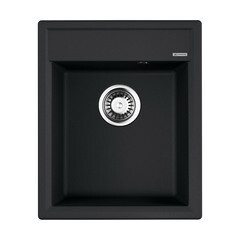 Мойка для кухни Omoikiri Daisen 42х51х20 см врезная с сифоном искусственный камень черная