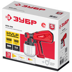 Краскопульт электрический Зубр КПЭ-500 500 Вт 0,8 л - фото 3