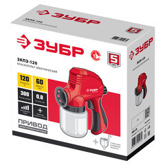 Краскопульт электрический Зубр ЗКПЭ-120 120 Вт 0,8 л - фото 5