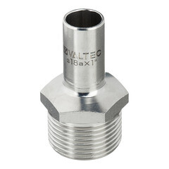 Соединитель Valtec (VTi.906.I.001806) 18 мм х 1 НР(ш) нержавеющая сталь - фото 1