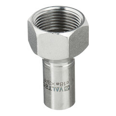 Соединитель Valtec (VTi.907.I.001805) 18 мм х 3/4 ВР(г) нержавеющая сталь - фото 3