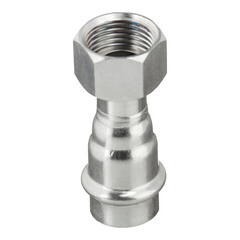 Соединитель Valtec (VTi.908.I.001804) 18 мм х 1/2 ВР(г) нержавеющая сталь с накидной гайкой - фото 3