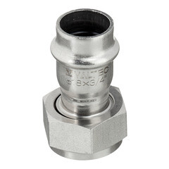 Соединитель Valtec (VTi.908.I.001805) 18 мм х 3/4 ВР(г) нержавеющая сталь с накидной гайкой - фото 1