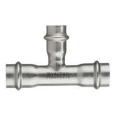 Тройник Valtec (VTi.931.I.181518) 18 х 15 х 18 мм нержавеющая сталь - фото 4