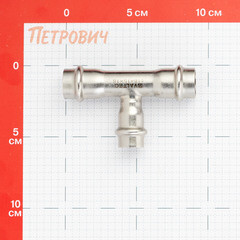 Тройник Valtec (VTi.931.I.181518) 18 х 15 х 18 мм нержавеющая сталь - фото 2