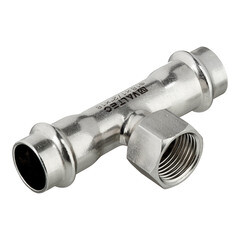 Изображение товара Тройник Valtec (VTi.932.I.180418) 18 мм х 1/2 ВР(г) х 18 мм нержавеющая сталь